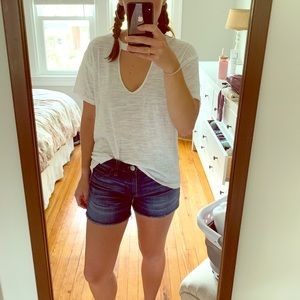 Lucky Brand White cut out t shirt